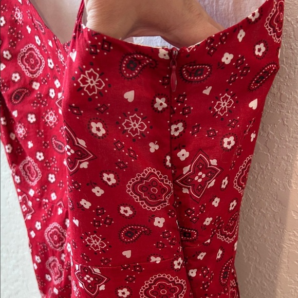 Anne Klein Red Geometric Mini Dress - Picture 5 of 10